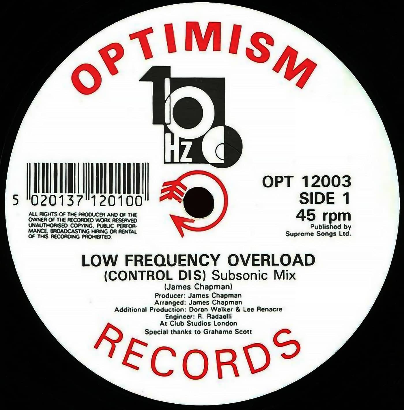 image cover: 100 Hz - Low Frequency Overload / OPT 12003