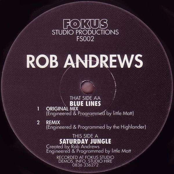 image cover: Rob Andrews - Saturday Jungle / Blue Lines / FS002