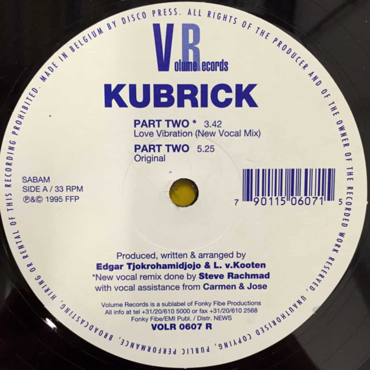 image cover: Kubrick - Love Vibration (Part Two) / VOLR 0607 R