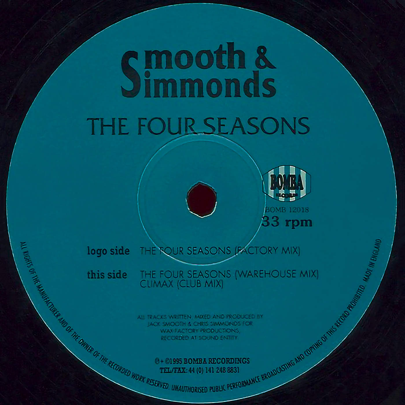 image cover: Smooth & Simmonds - The Four Seasons / Bomba Records – BOMB 12018