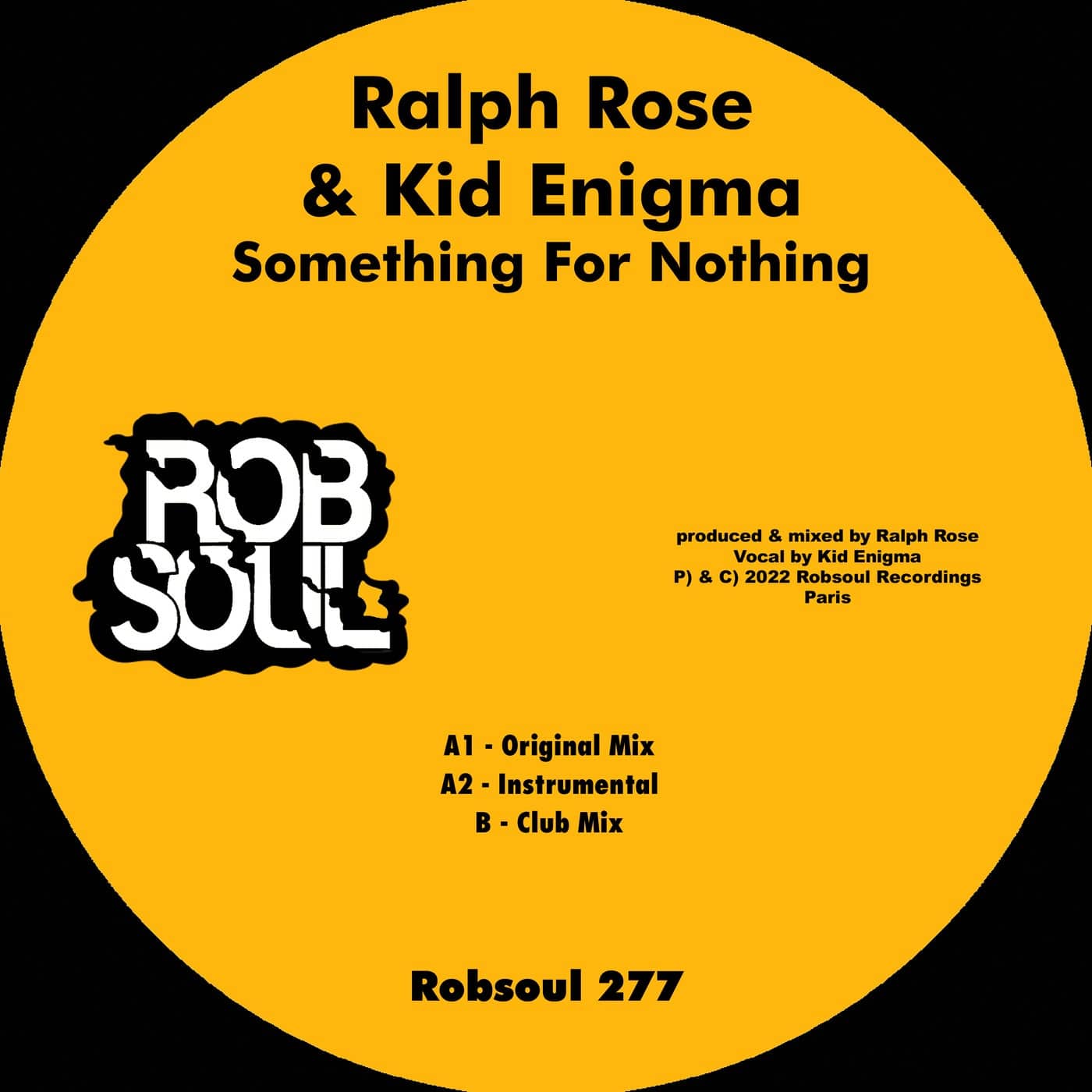 image cover: Kid Enigma, Ralph Rose - Something For Nothing / RB277