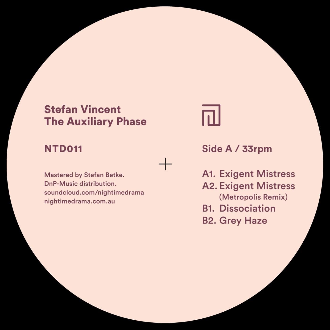 image cover: Stefan Vincent - The Auxiliary Phase / NTD011