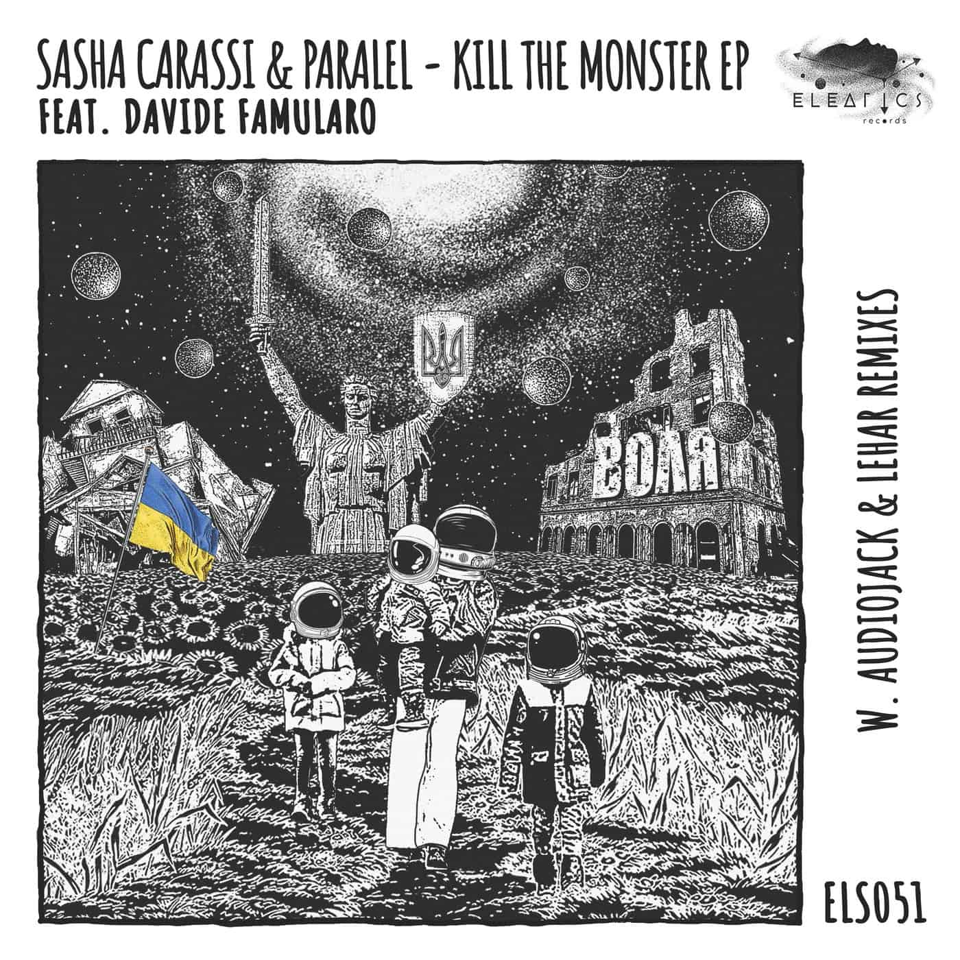 image cover: Sasha Carassi, Paralel, Davide Famularo - Kill The Monster EP / ELS051