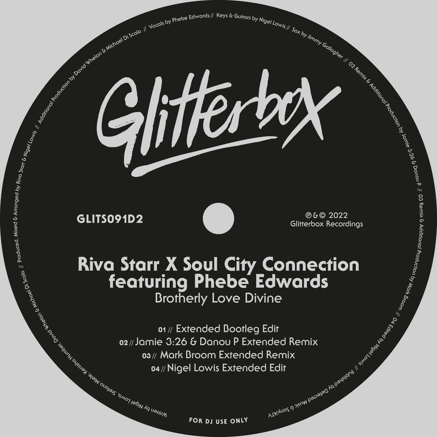 image cover: Riva Starr, Phebe Edwards, Soul City Connection - Brotherly Love Divine / GLITS091D2