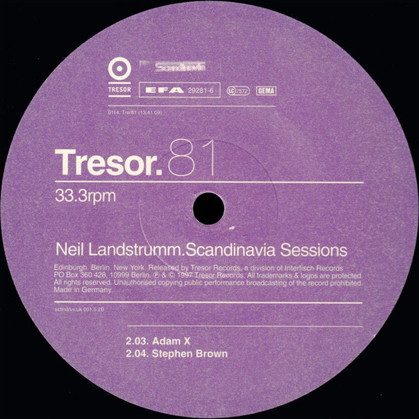 image cover: Neil Landstrumm - Scandinavia Sessions / TRESOR081