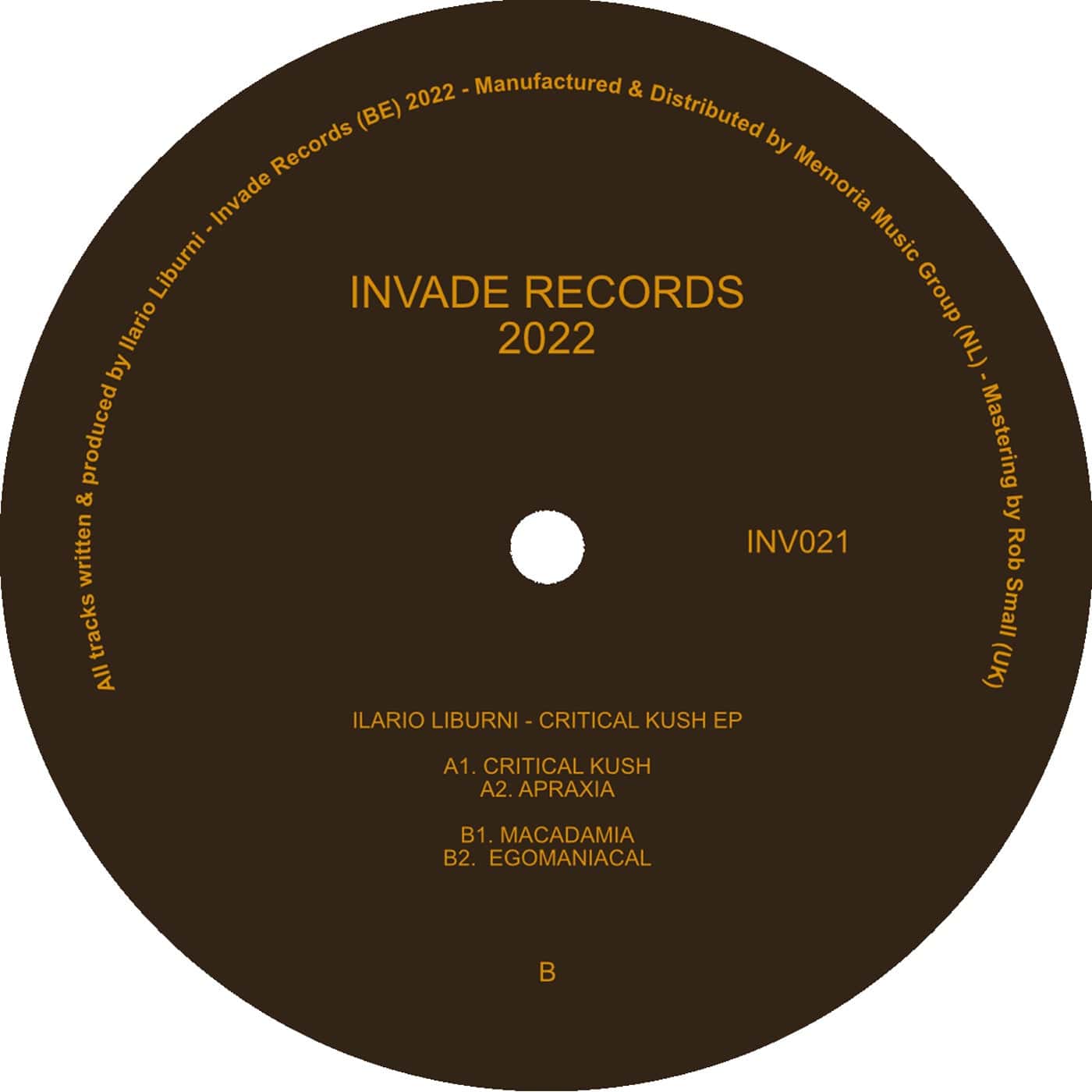 image cover: Ilario Liburni - Critical Kush / INV021