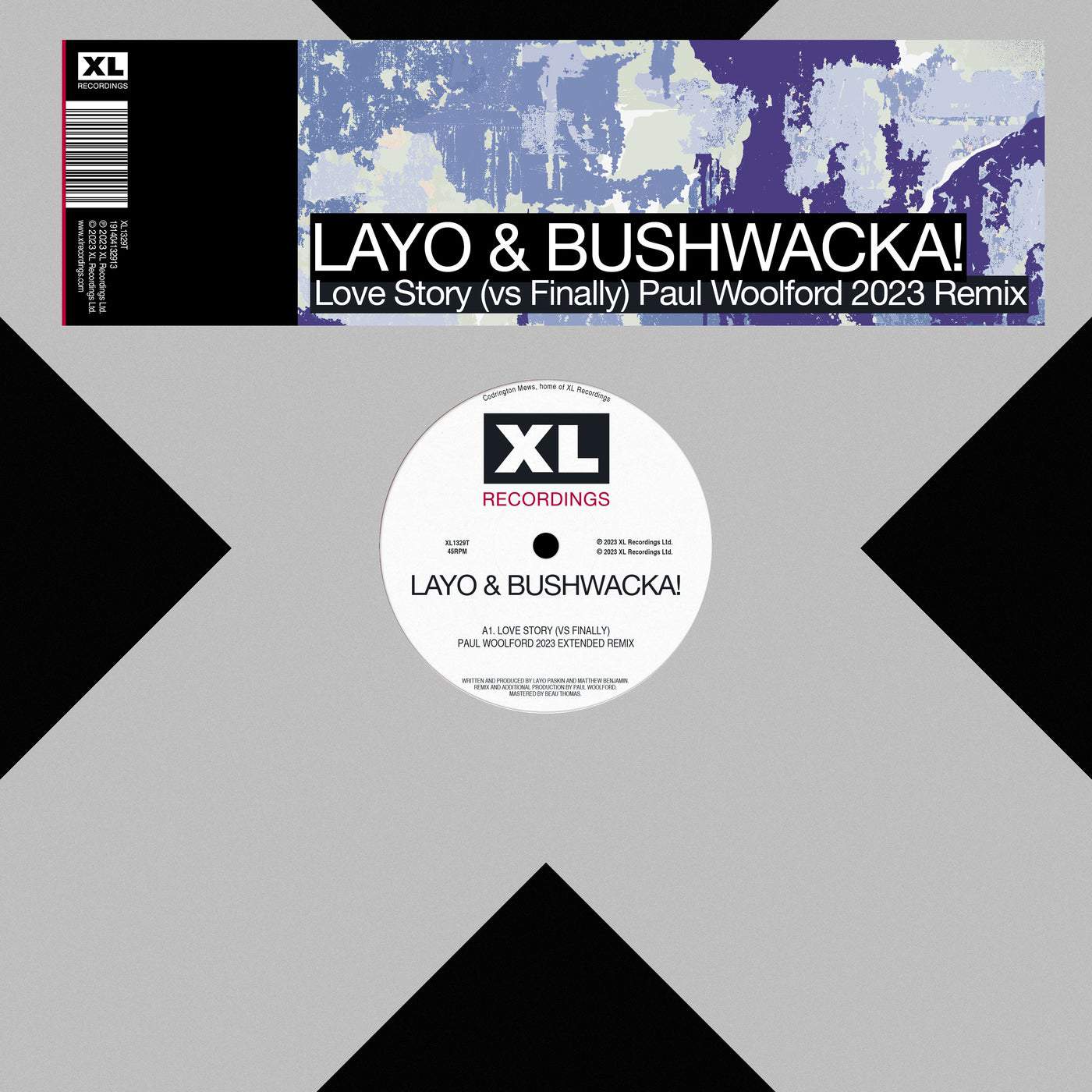 image cover: Layo & Bushwacka!, Paul Woolford - Love Story (vs Finally) - Paul Woolford 2023 Extended Remix / XL1329DSE2