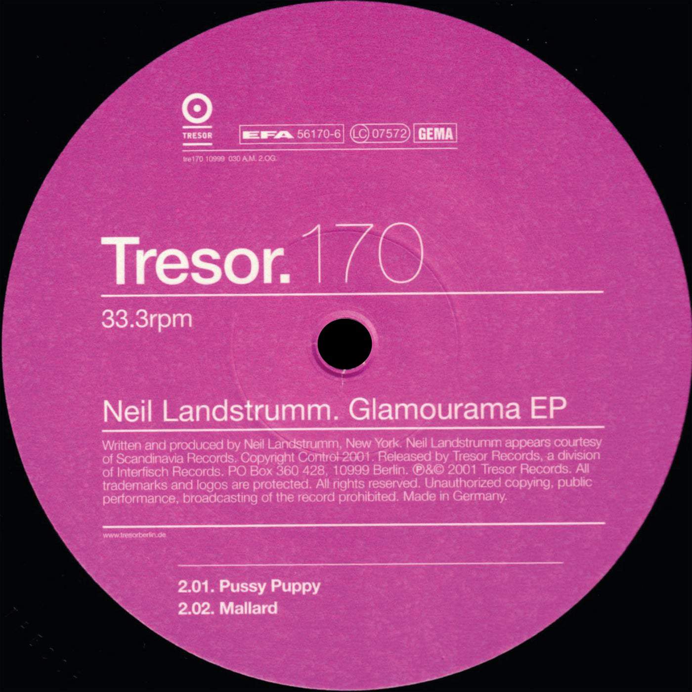 image cover: Neil Landstrumm - Glamourama EP / TRESOR170