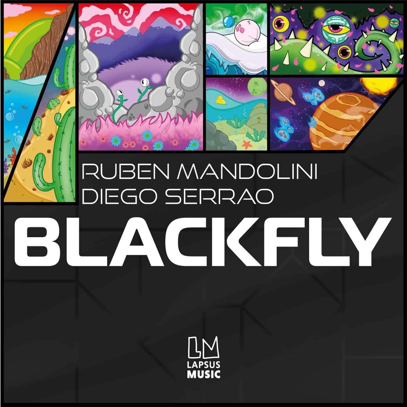 image cover: Ruben Mandolini, Diego Serrao - Blackfly (Extended Mixes) / LPS323D