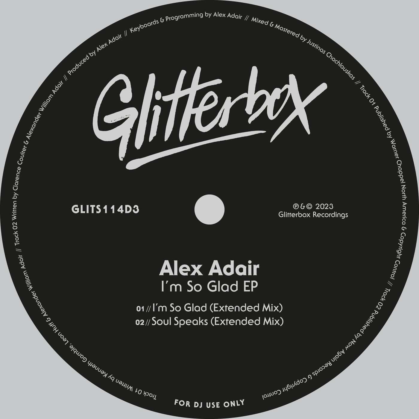 image cover: Alex Adair - I'm So Glad EP on Glitterbox Recordings