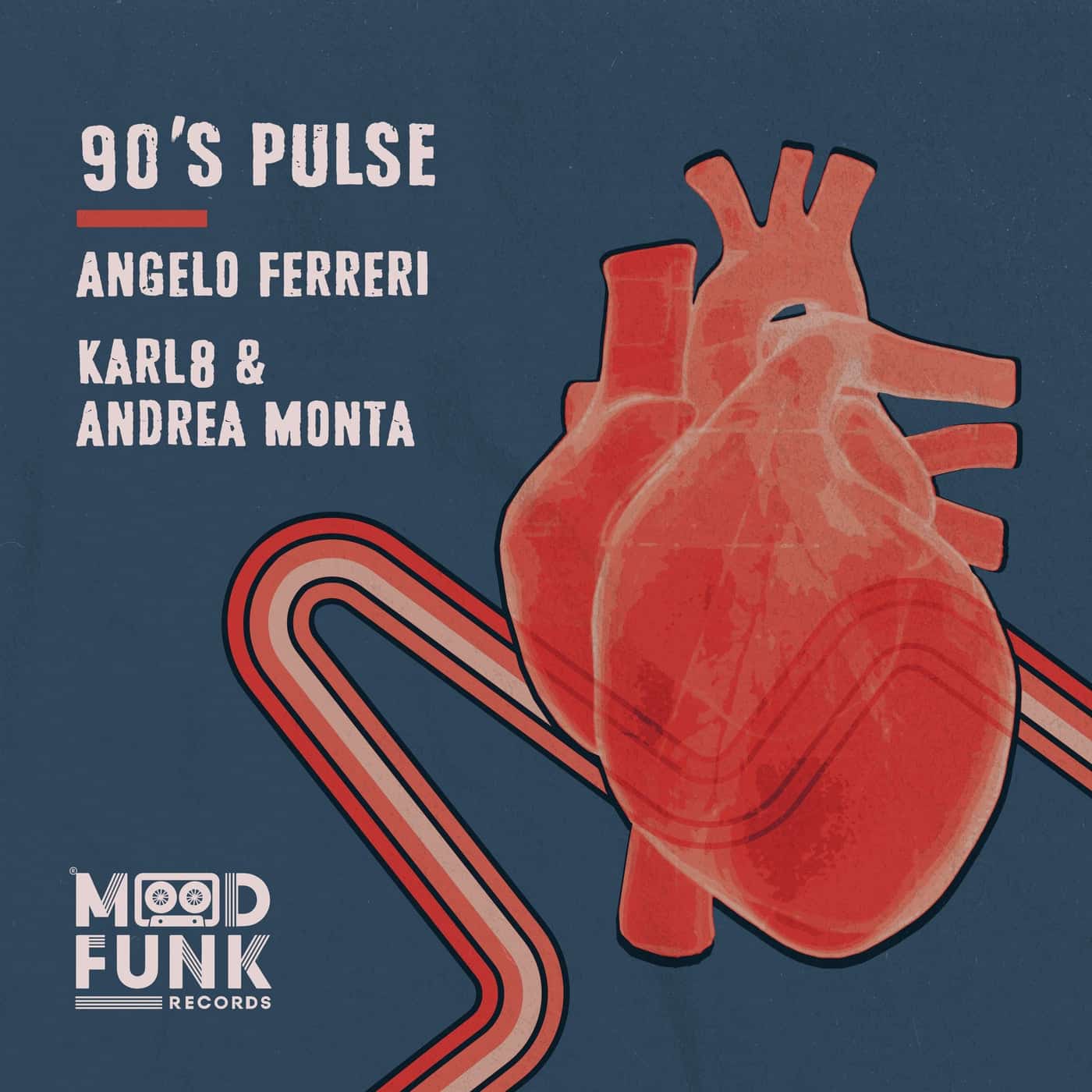 image cover: Angelo Ferreri, Karl8 & Andrea Monta - 90's Pulse on Mood Funk Records