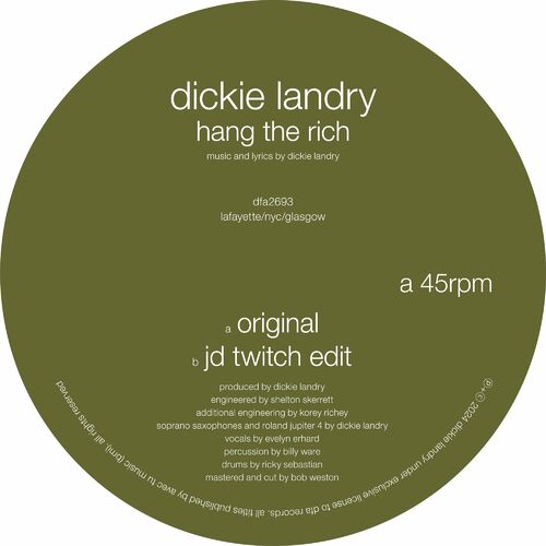 image cover: Dickie Landry - Hang The Rich on DFA Records