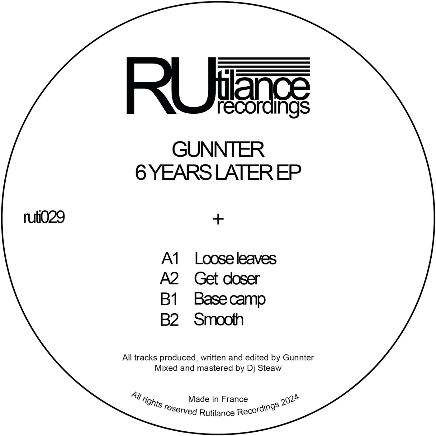 image cover: Gunnter - 6 Years Later EP on Rutilance Recordings
