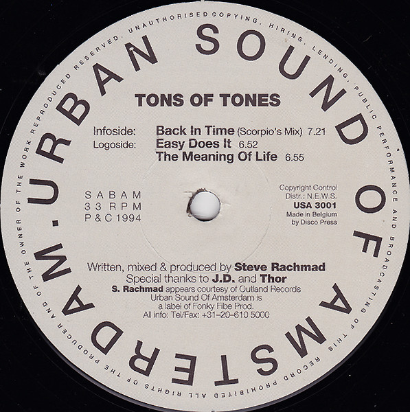 image cover: Tons Of Tones - Back In Time on Urban Sound Of Amsterdam