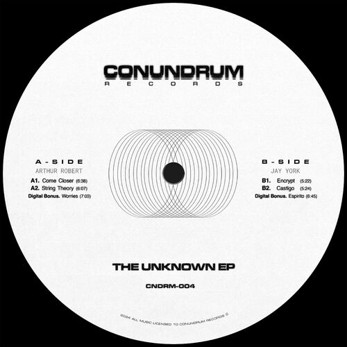 image cover: Arthur Robert - Unknown EP on Conundrum Records (US)