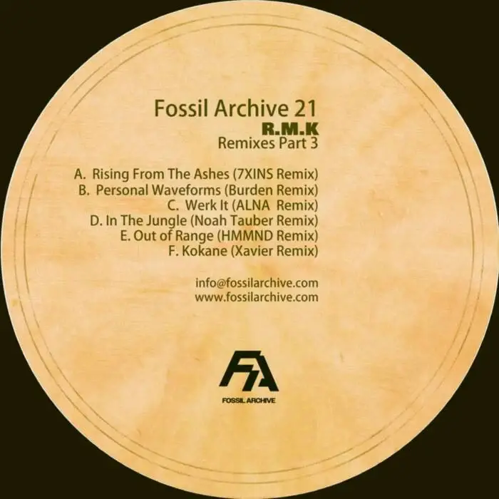 Cover Image: R.M.K - Remixes Part 3 on Fossil Archive