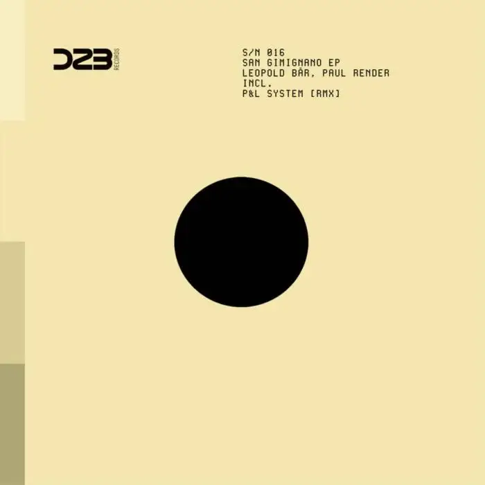 Cover Image: Leopold Bär, Paul Render - San Gimignano EP on dZb Records
