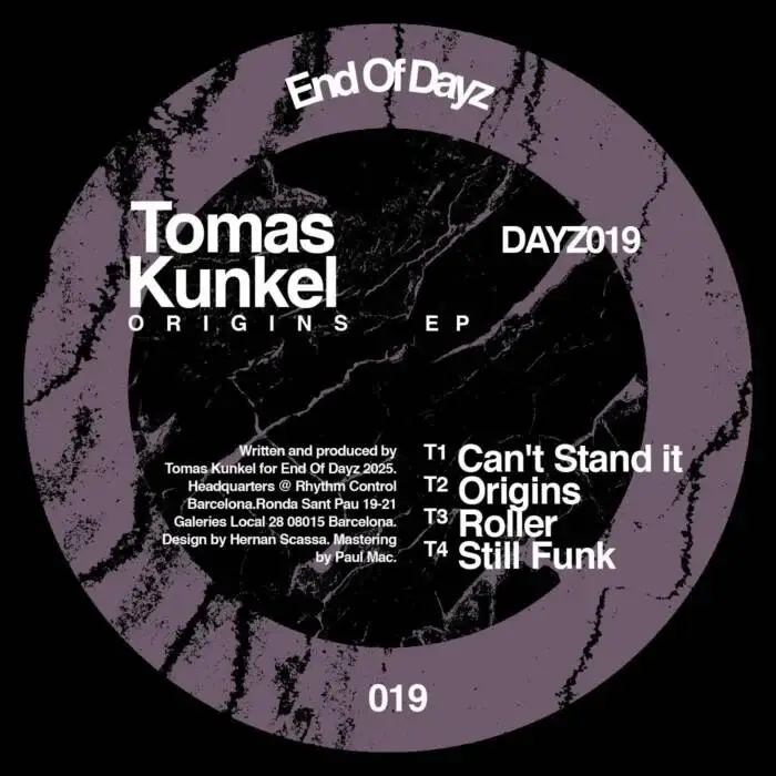 Cover Image: Tomas Kunkel - Origins EP on End Of Dayz