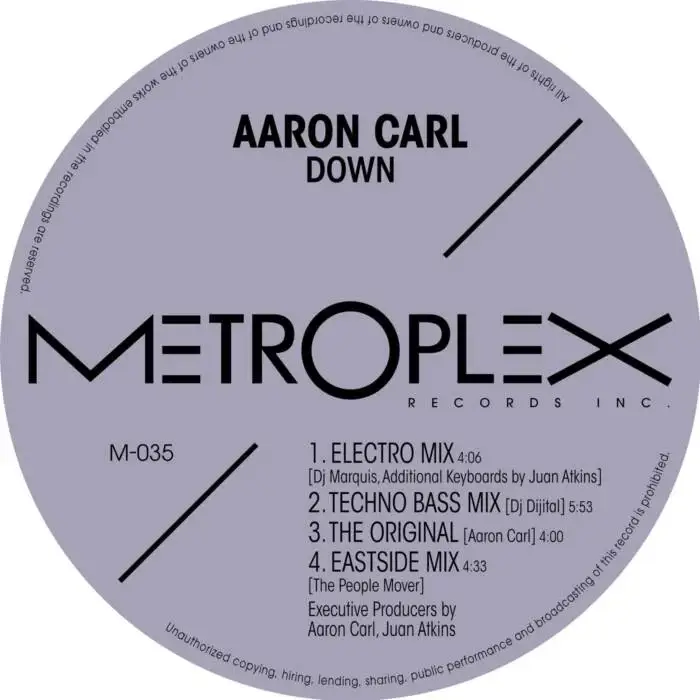 Cover Image: Aaron Carl - Down on Metroplex