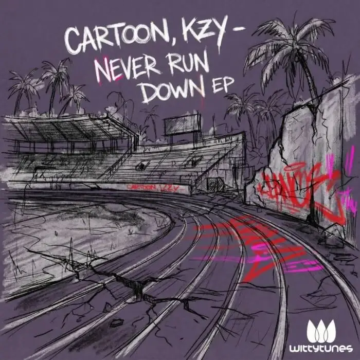 Cover Image: Cartoon, Kzy - Never Run Down EP on Witty Tunes