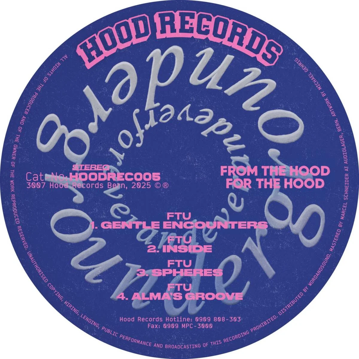 Cover Image: FTU - HOODREC005 on 3007 Hood Records