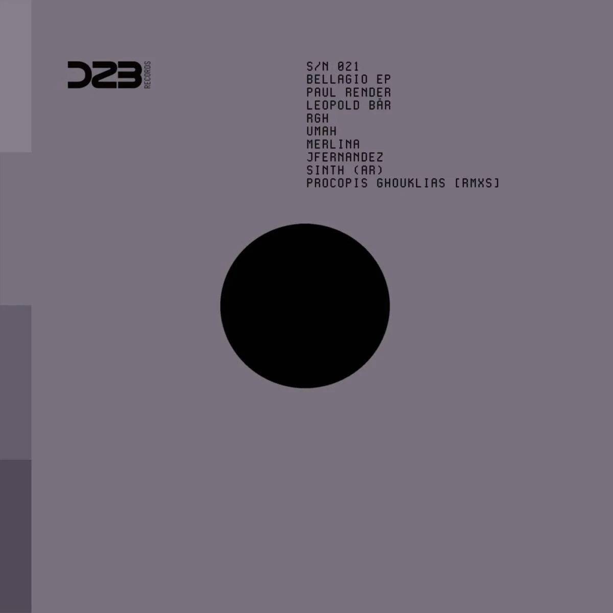 Cover Image: Leopold Bär, Paul Render - Bellagio EP on dZb Records