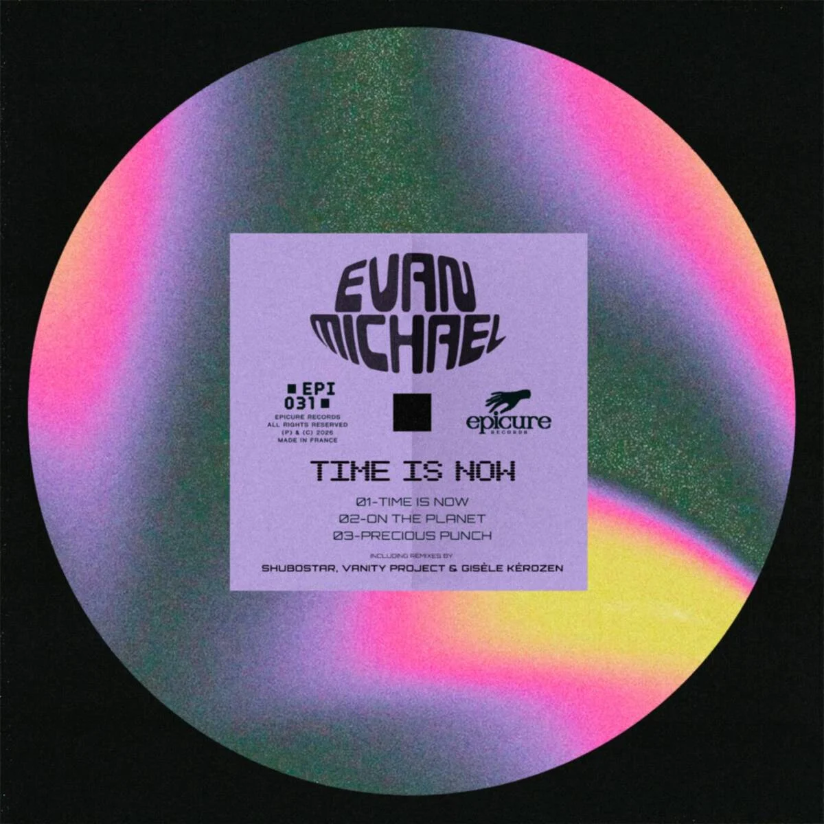 Evan Michael – Time Is Now on Epicure Records