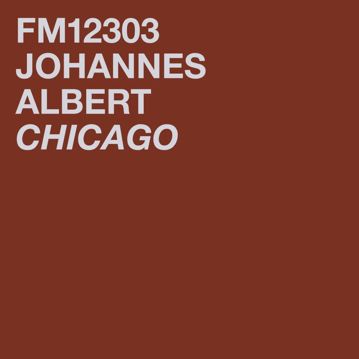 Cover Image: Johannes Albert - Chicago on Frank Music
