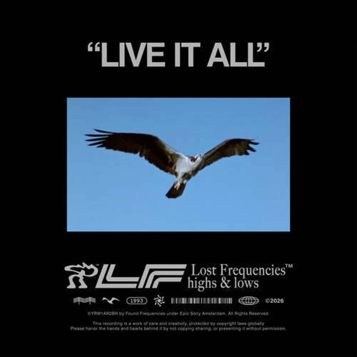 Cover Image: Lost Frequencies - Live It All (Extended Version) on Epic Amsterdam