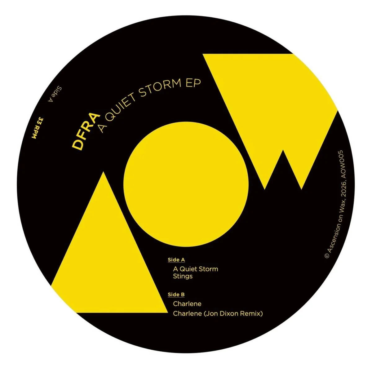 Cover Image: DFRA - A Quiet Storm EP on Ascension on Wax
