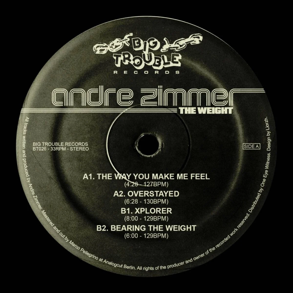 Andre Zimmer – The Weight EP on Big Trouble Records