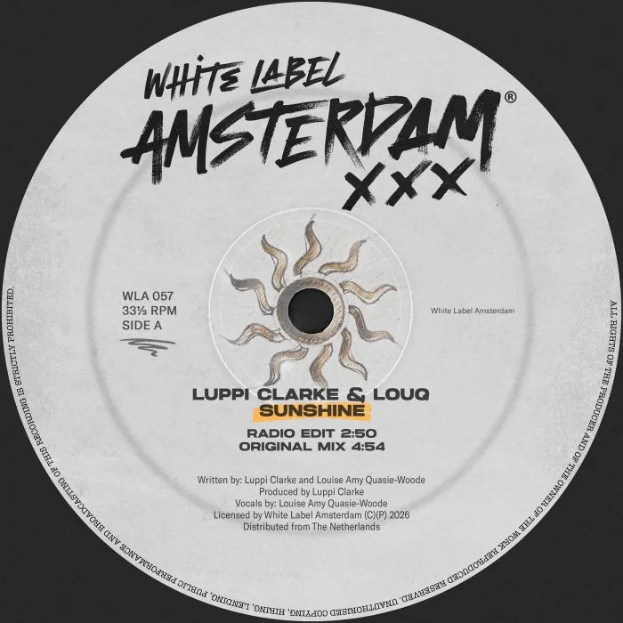 Luppi Clarke, LOUQ – Sunshine on White Label Amsterdam cover art