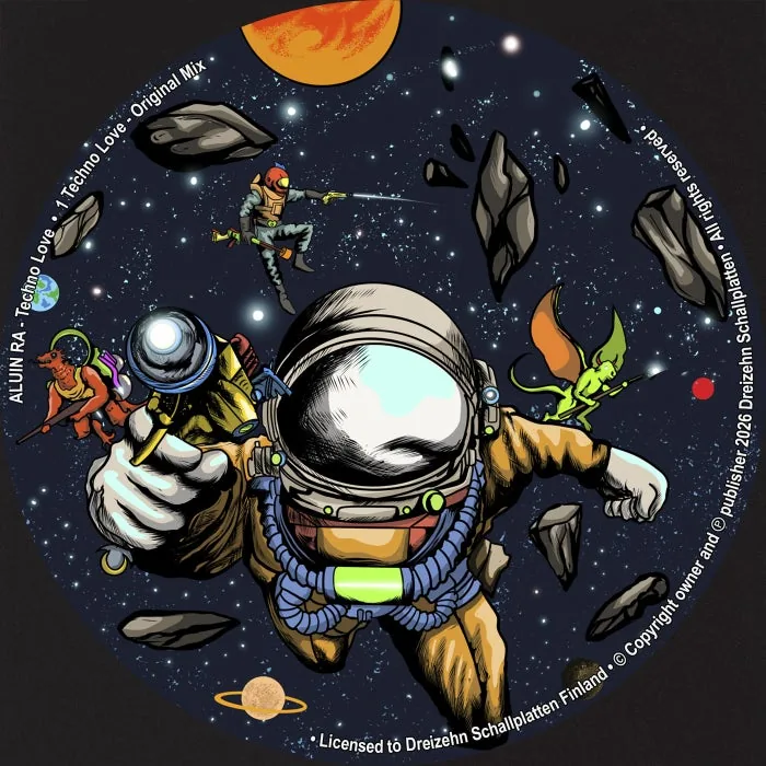 ALUIN RA – Techno Love on Dreizehn Schallplatten cover art