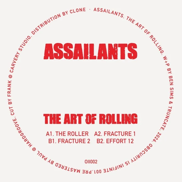 Ben Sims, Truncate, ASSAILANTS – The Art of Rolling EP on Obscurity Is Infinite cover art