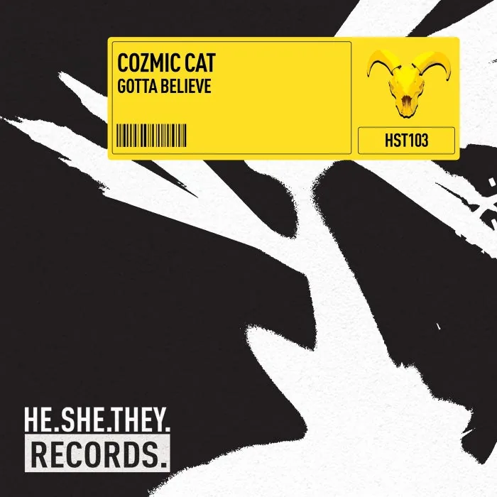 Cozmic Cat – Gotta Believe on HE.SHE.THEY. cover art