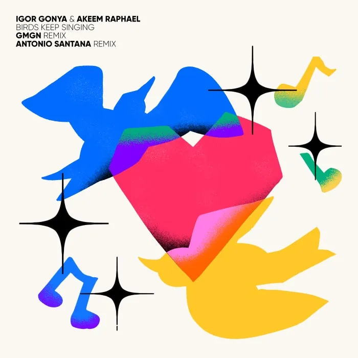 Igor Gonya, Akeem Raphael – Birds Keep Singing on Lisztomania Records cover art