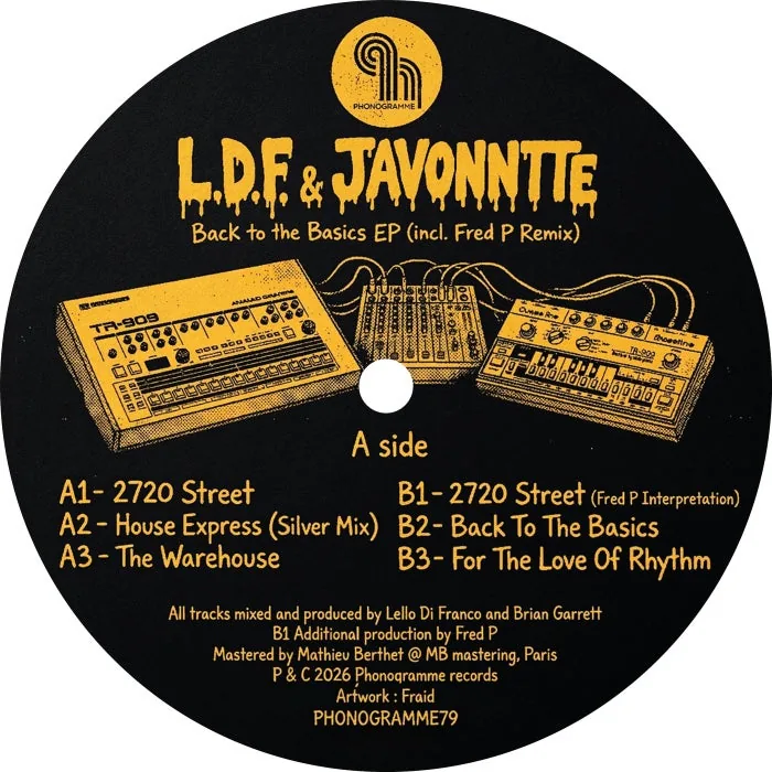 L.D.F., Javonntte – Back to the Basics EP (Incl. Fred P Remix) on Phonogramme cover art