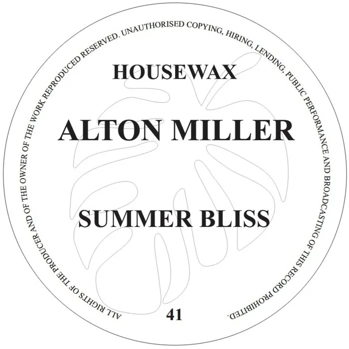 Alton Miller - Summer Bliss cover art