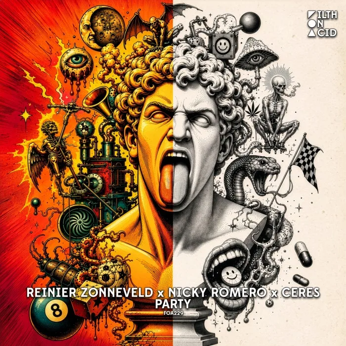 CERES, Nicky Romero, Reinier Zonneveld – Party on Filth on Acid cover art