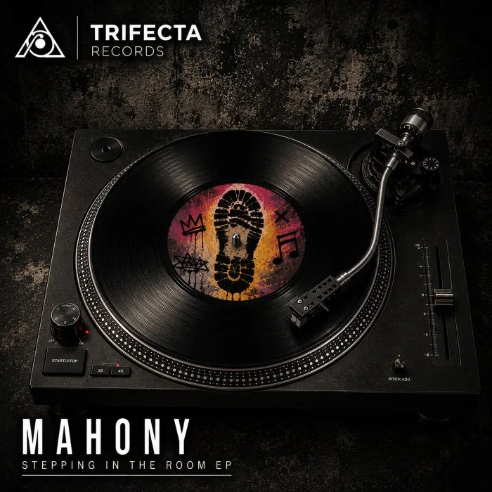 Mahony – Stepping In The Room on Trifecta Records cover art