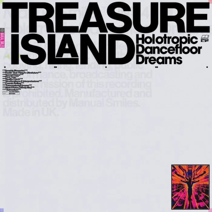 Treasure Island, Oltrefuturo – Holotropic Dancefloor Dreams LP on Manual Smiles cover art